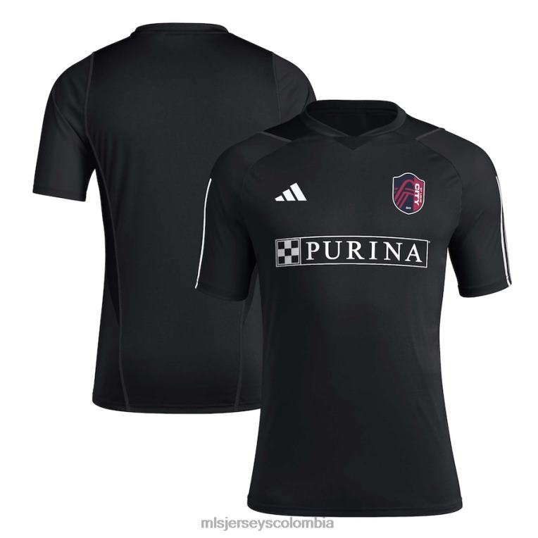 calle. camiseta de entrenamiento de campo louis city sc adidas negra 2023 hombres MLS Jerseys jersey TJ66625