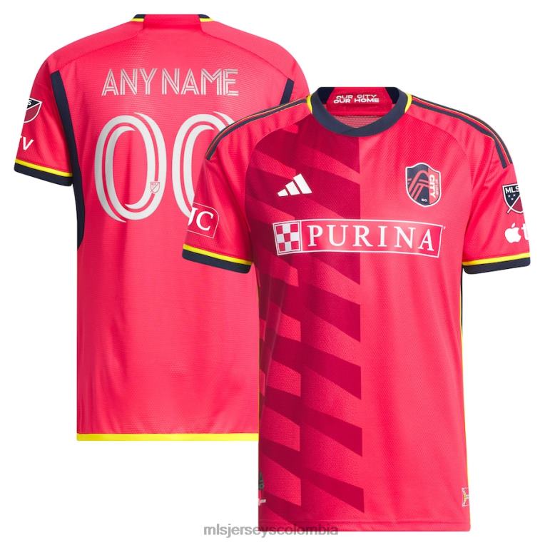 calle. louis city sc adidas rojo 2023 city kit auténtica camiseta personalizada hombres MLS Jerseys jersey TJ66631