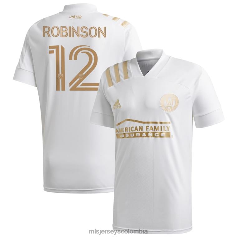 camiseta replica del rey atlanta united fc miles robinson adidas blanca 2020 hombres MLS Jerseys jersey TJ6661407