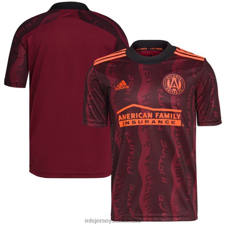 camiseta replica atlanta united fc adidas granate 2021 unity hombres MLS Jerseys jersey TJ666373