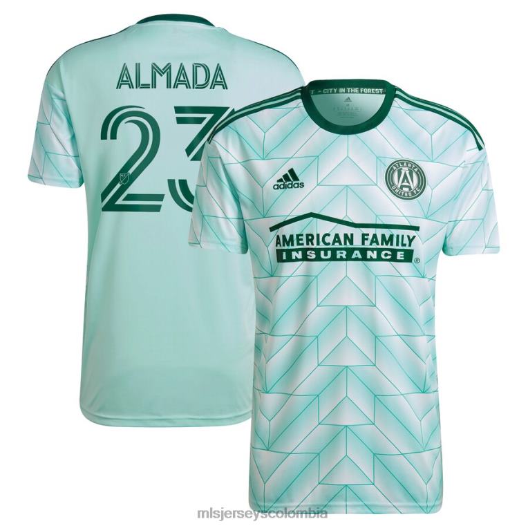 atlanta united fc thiago almada adidas mint 2023 the forest kit réplica de camiseta de jugador hombres MLS Jerseys jersey TJ666127