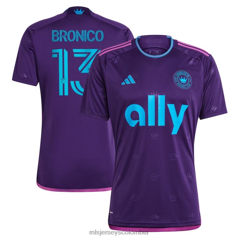 charlotte fc brandt bronico adidas púrpura 2023 corona joya kit réplica camiseta hombres MLS Jerseys jersey TJ666948