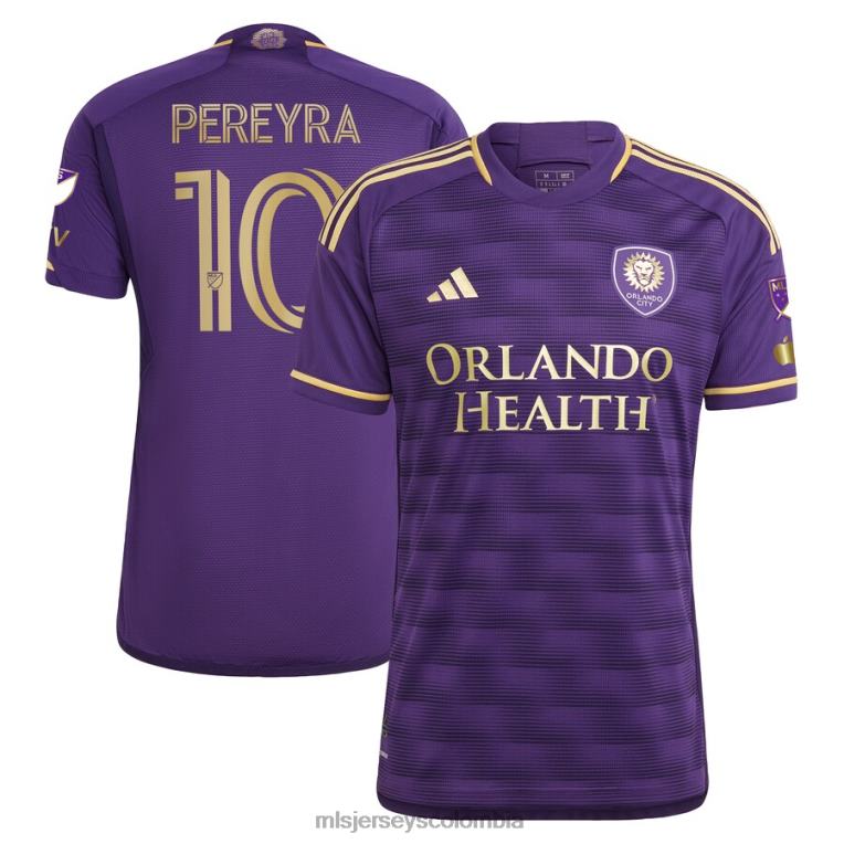 orlando city sc mauricio pereyra adidas púrpura 2023 the wall kit camiseta de jugador auténtica hombres MLS Jerseys jersey TJ666732