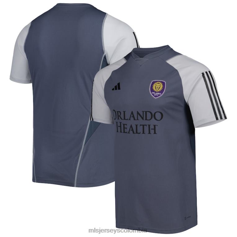 camiseta de entrenamiento de campo orlando city sc adidas gris 2023 hombres MLS Jerseys jersey TJ666256