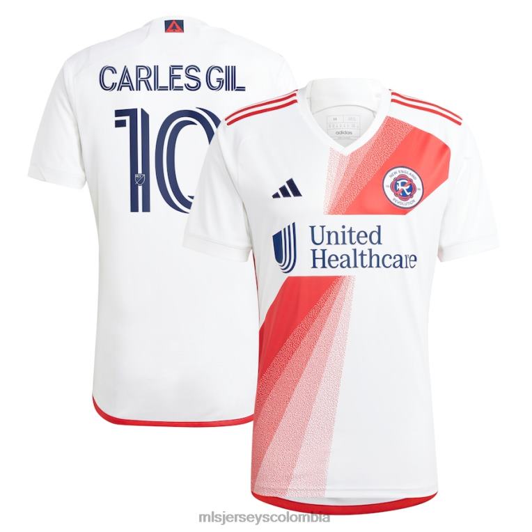 revolución de nueva inglaterra carles gil adidas camiseta blanca defiance 2023 replica hombres MLS Jerseys jersey TJ666579