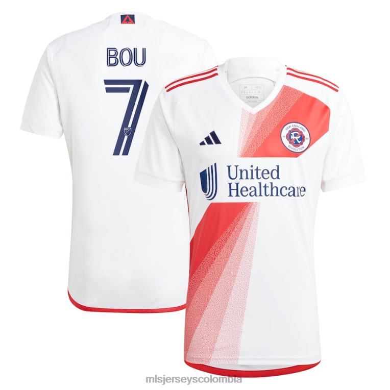 revolución de nueva inglaterra gustavo bou adidas camiseta blanca defiance 2023 replica hombres MLS Jerseys jersey TJ666738