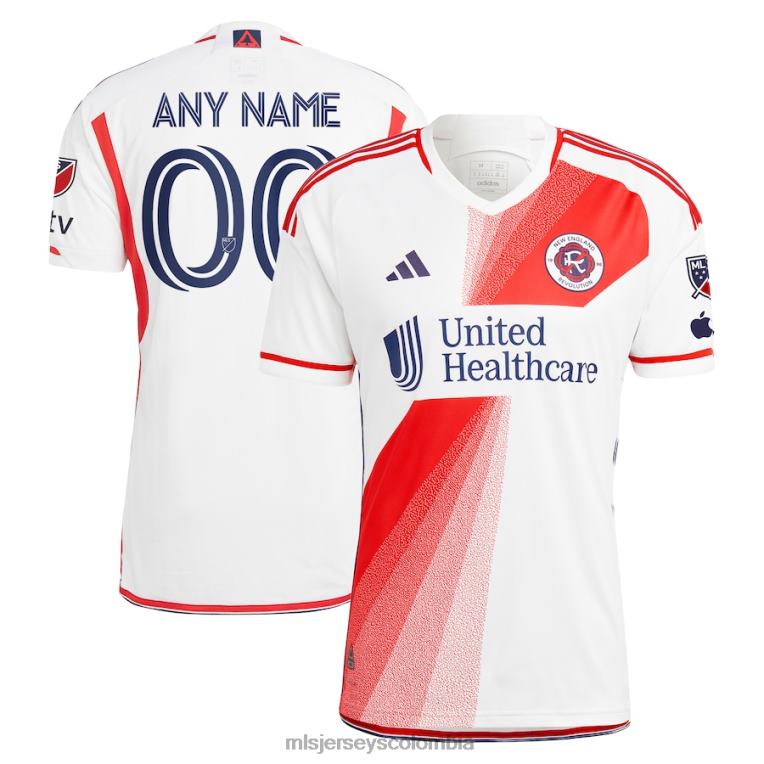 revolución de nueva inglaterra camiseta personalizada auténtica adidas blanca 2023 defiance hombres MLS Jerseys jersey TJ666364