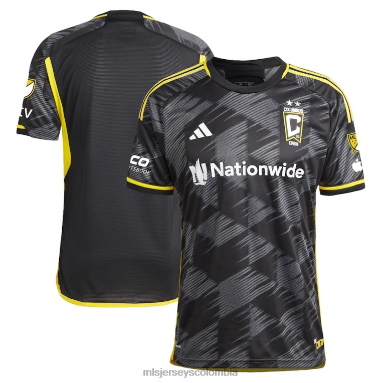camiseta de columbus crew adidas negra equipación velocidad 2023 auténtica hombres MLS Jerseys jersey TJ66665