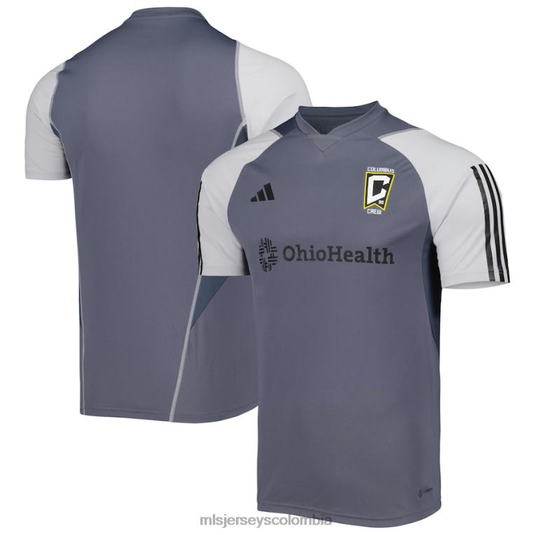 camiseta de entrenamiento de campo columbus crew adidas gris 2023 hombres MLS Jerseys jersey TJ666700