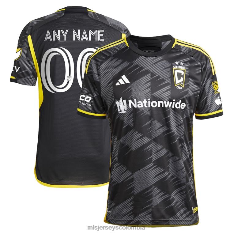 camiseta personalizada auténtica del kit de velocidad 2023 adidas negra de columbus crew hombres MLS Jerseys jersey TJ666881