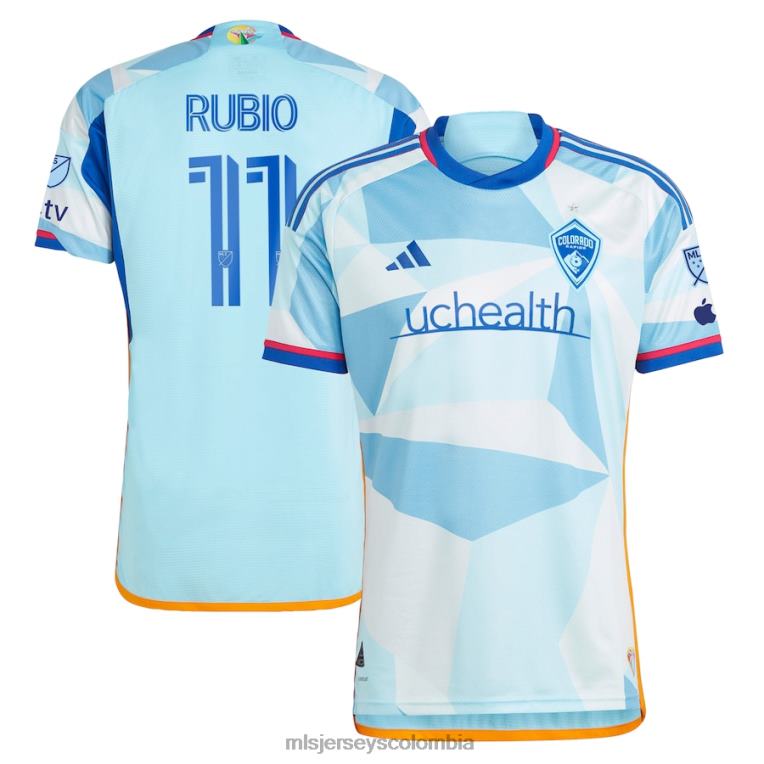 colorado rapids diego rubio adidas azul claro 2023 new day kit camiseta auténtica hombres MLS Jerseys jersey TJ666735
