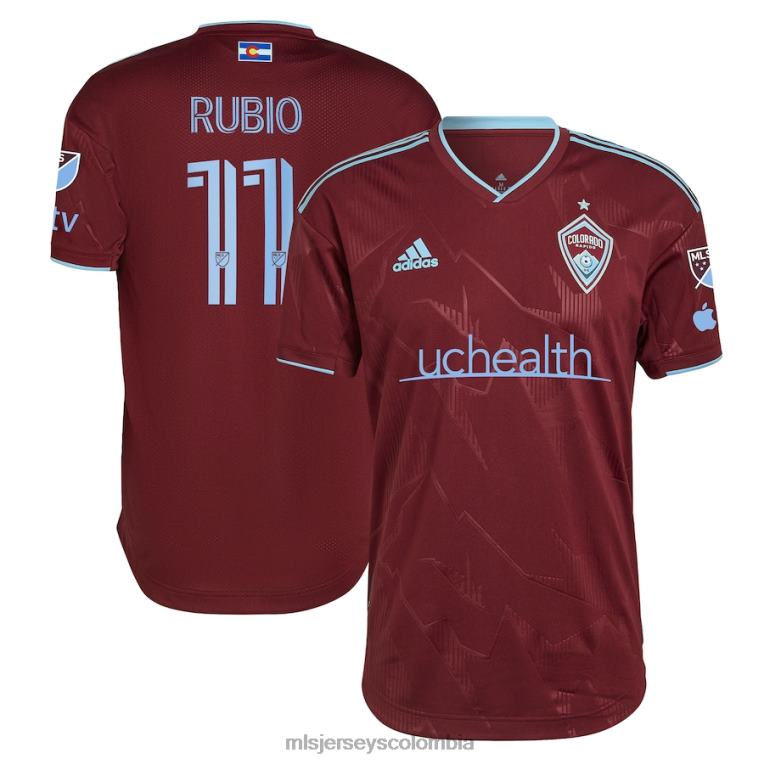 colorado rapids diego rubio adidas garnet 2023 club camiseta de jugador auténtica hombres MLS Jerseys jersey TJ666767