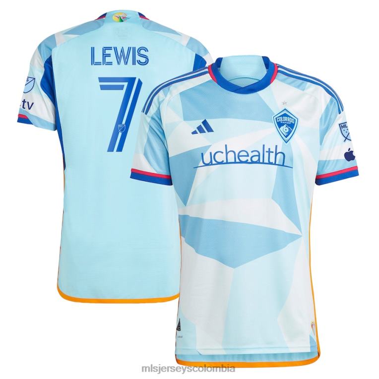 colorado rapids jonathan lewis adidas azul claro 2023 nuevo día kit camiseta auténtica hombres MLS Jerseys jersey TJ666917