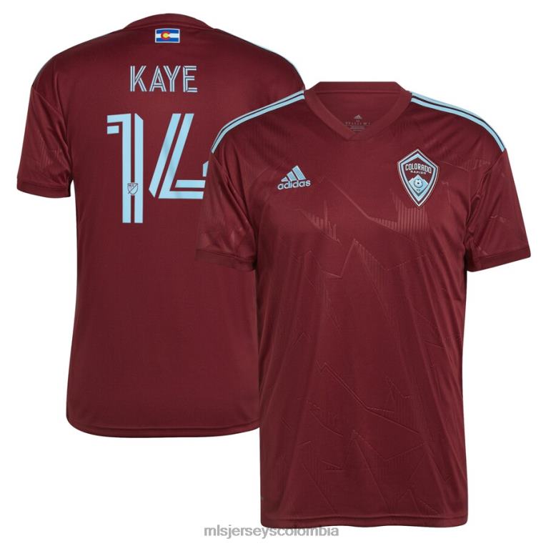 colorado rapids mark-anthony kaye adidas burdeos 2022 club réplica camiseta de jugador hombres MLS Jerseys jersey TJ6661442