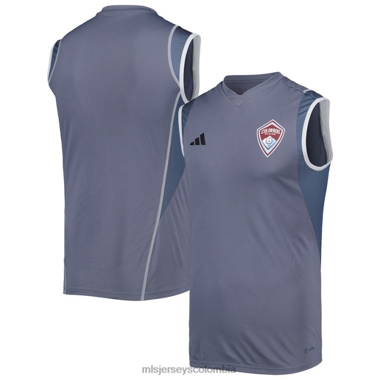 colorado rapids camiseta de entrenamiento sin mangas adidas gris 2023 en el campo hombres MLS Jerseys jersey TJ6661177