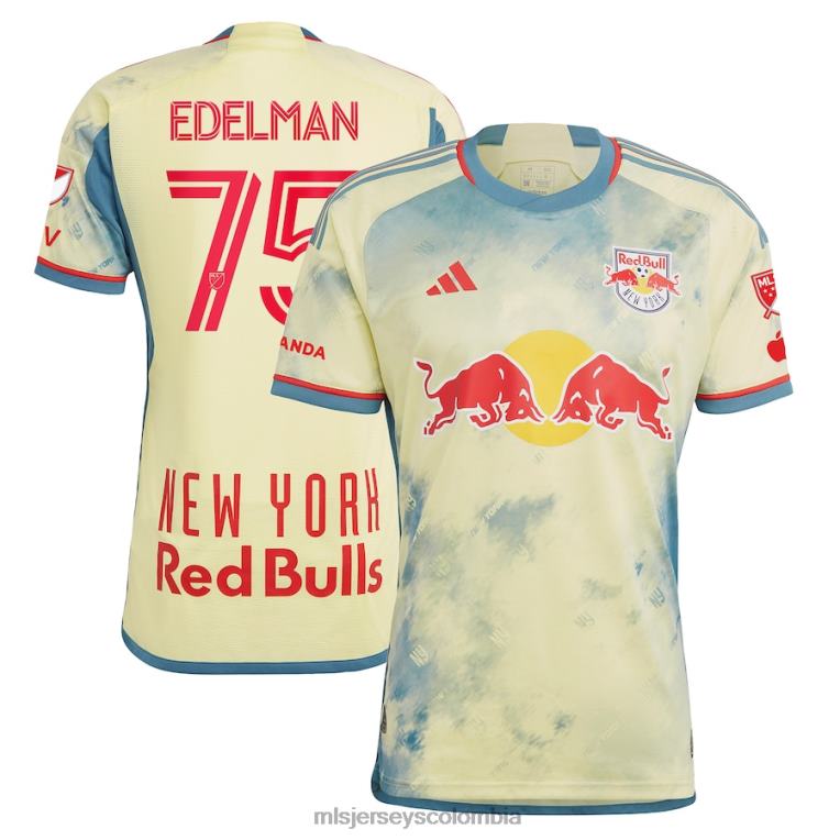 new york red bulls daniel edelman adidas amarillo 2023 daniel patrick kit camiseta auténtica hombres MLS Jerseys jersey TJ666927