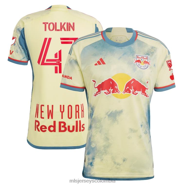 new york red bulls john tolkin adidas amarillo 2023 daniel patrick kit camiseta auténtica hombres MLS Jerseys jersey TJ666645