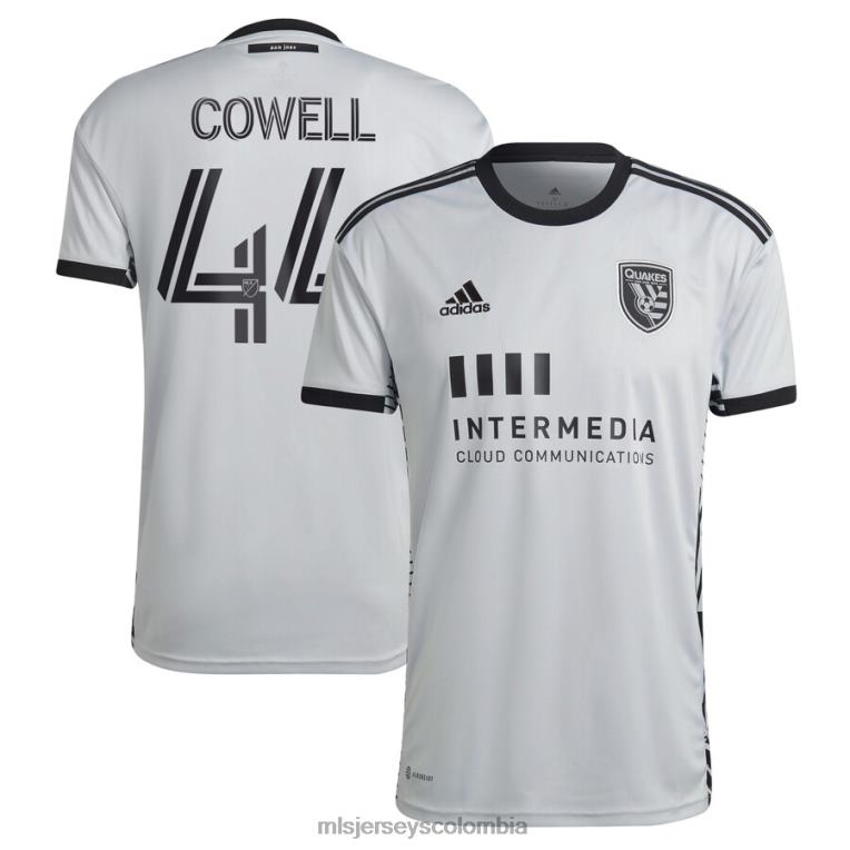 terremotos de san jose cade cowell adidas gris 2022 el kit creador réplica de camiseta del jugador hombres MLS Jerseys jersey TJ666955