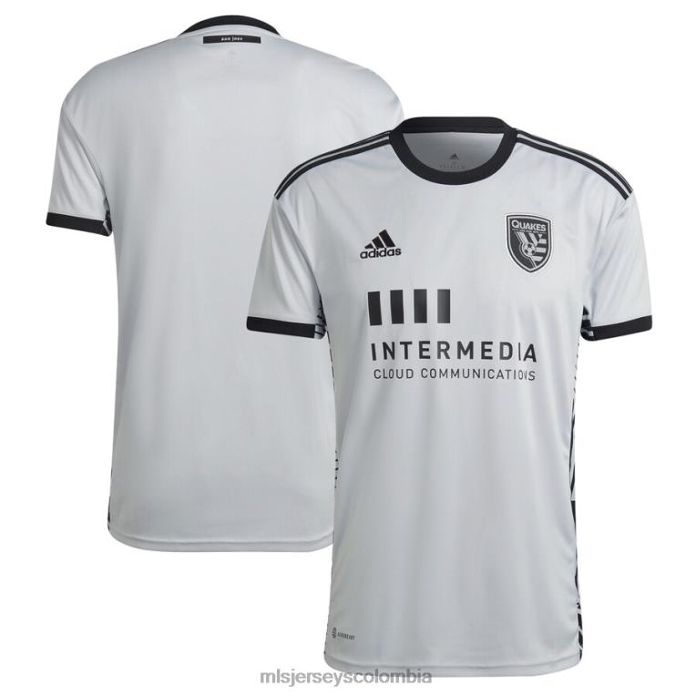 Terremotos de San José adidas gris 2022 el kit creador réplica camiseta en blanco hombres MLS Jerseys jersey TJ666343