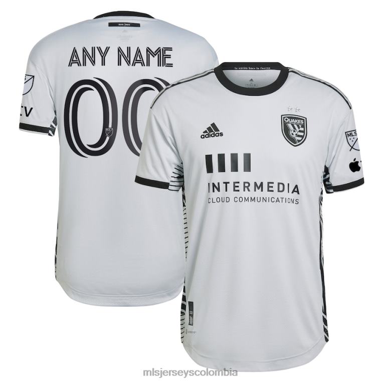 Terremotos de San José adidas gris 2023 el kit creador auténtica camiseta personalizada hombres MLS Jerseys jersey TJ666783