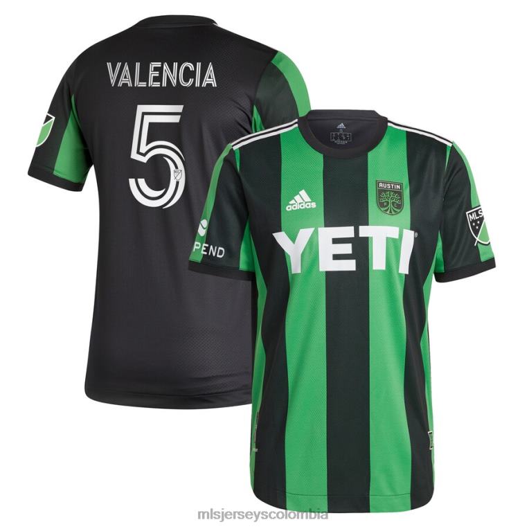 camiseta austin fc jhojan valencia adidas negra 2021 primaria autentica jugador hombres MLS Jerseys jersey TJ666940