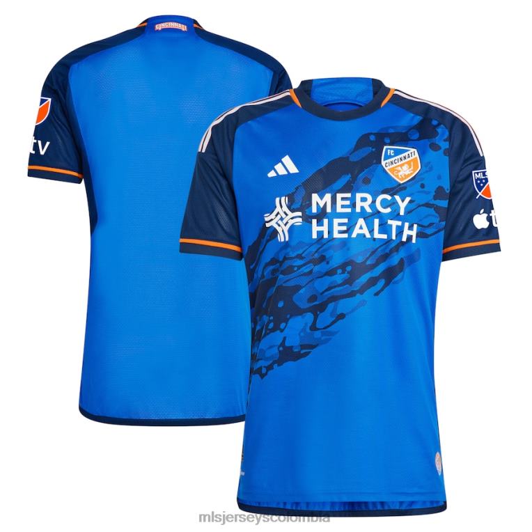 camiseta adidas fc cincinnati azul 2023 river kit auténtica hombres MLS Jerseys jersey TJ66671