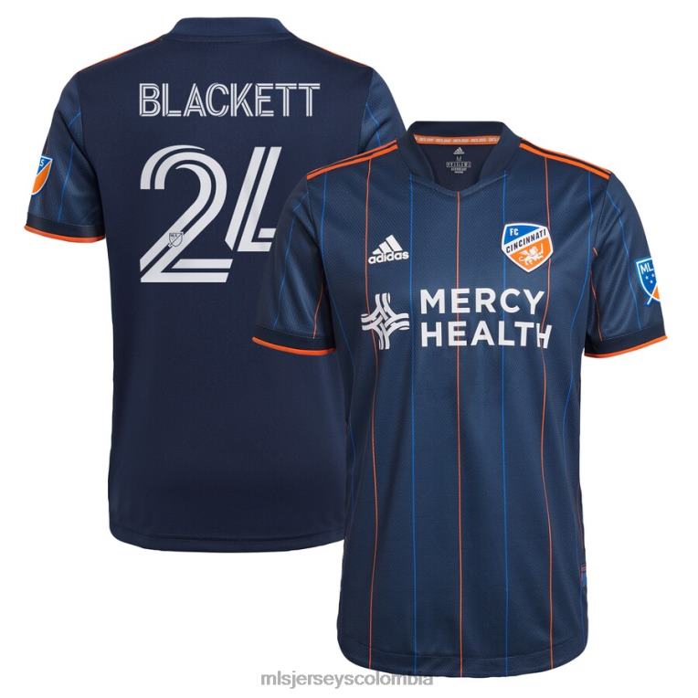 fc cincinnati tyler blackett adidas azul marino 2021 el kit dinámico camiseta de jugador auténtica hombres MLS Jerseys jersey TJ6661400