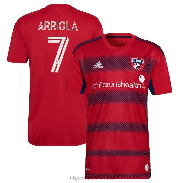 fc dallas paul arriola adidas rojo 2023 crescendo kit réplica de camiseta de jugador hombres MLS Jerseys jersey TJ6661200