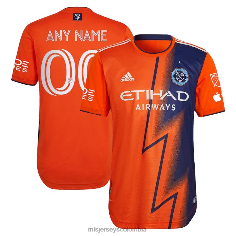 new york city fc adidas naranja 2023 the volt kit auténtica camiseta personalizada hombres MLS Jerseys jersey TJ666684