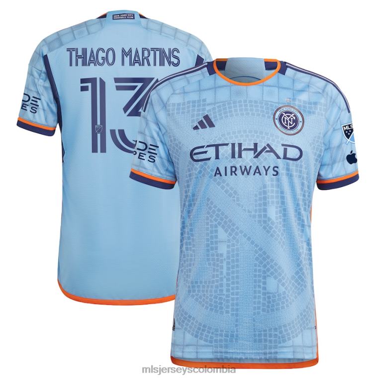 camiseta de jugador auténtica del equipo interboro 2023 adidas azul claro thiago martins fc de la ciudad de nueva york hombres MLS Jerseys jersey TJ666785