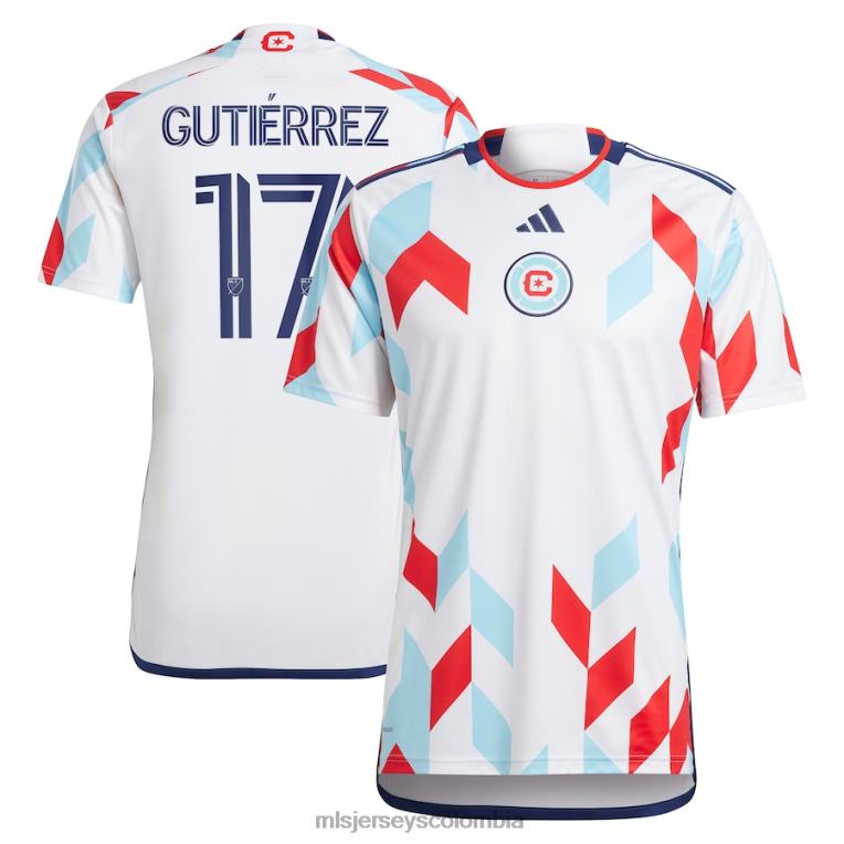 chicago fire brian gutierrez adidas blanco 2023 un kit para todos réplica de camiseta de jugador hombres MLS Jerseys jersey TJ666871