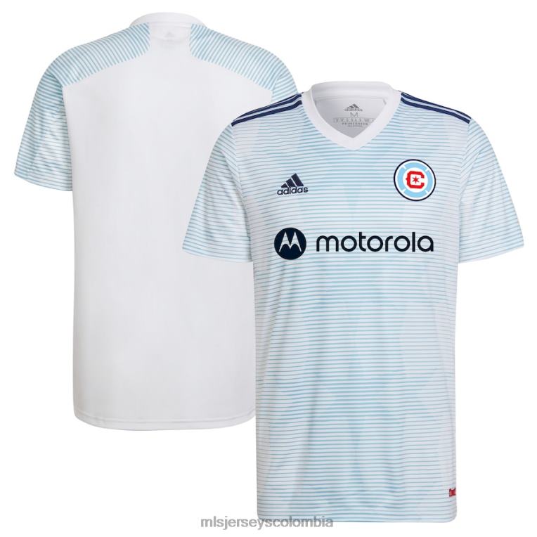 chicago fire adidas camiseta blanca réplica primaria 2022 en blanco hombres MLS Jerseys jersey TJ666416