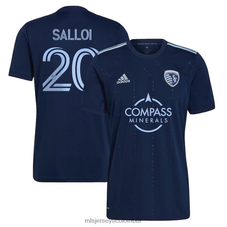 sporting kansas city daniel salloi adidas azul 2022 state line 3.0 réplica de camiseta de jugador hombres MLS Jerseys jersey TJ666838