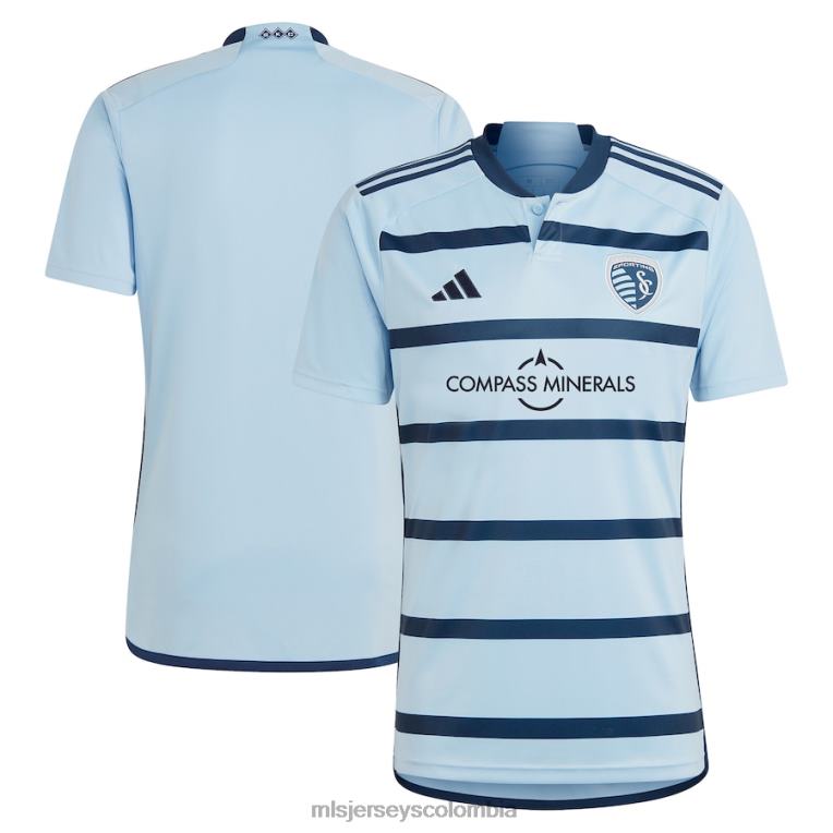 camiseta réplica del sporting kansas city adidas azul claro 2023 Hoops 4.0 hombres MLS Jerseys jersey TJ666218