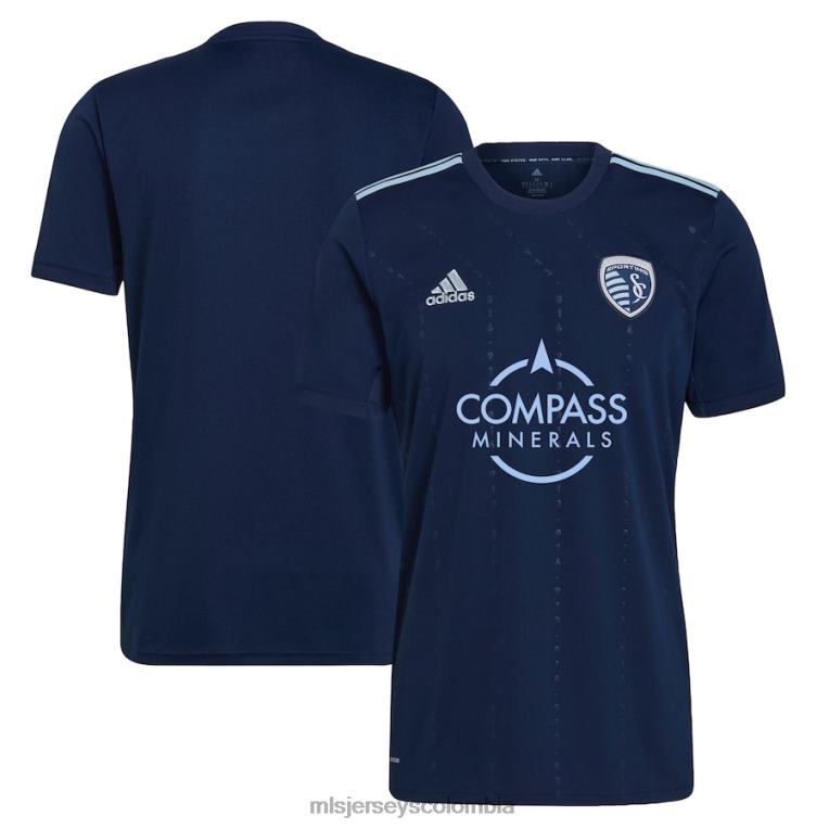 sporting kansas city adidas azul 2022 state line 3.0 réplica camiseta en blanco hombres MLS Jerseys jersey TJ666558