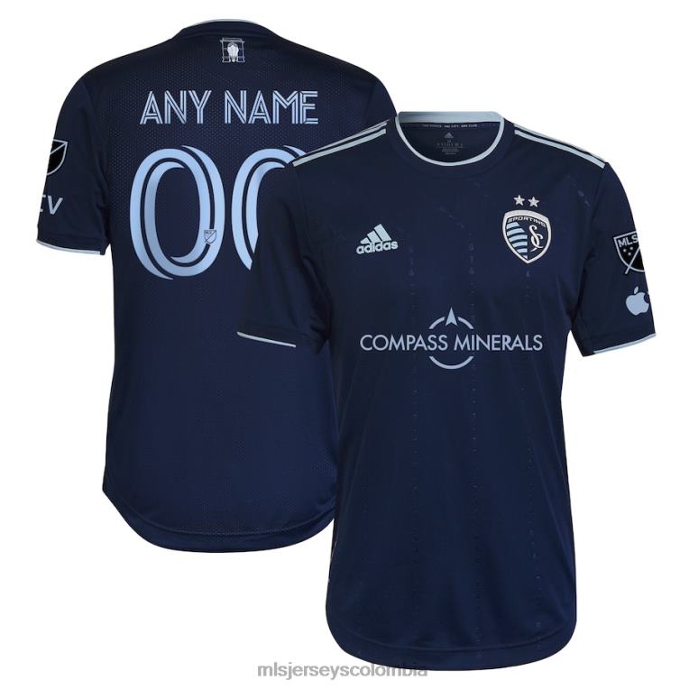 sporting kansas city adidas azul 2023 state line 3.0 auténtica camiseta personalizada hombres MLS Jerseys jersey TJ666559