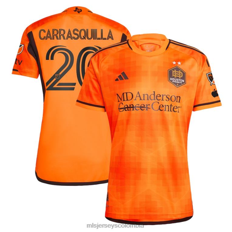 camiseta houston dynamo fc adalberto carrasquilla adidas naranja 2023 el sol autentica hombres MLS Jerseys jersey TJ666646