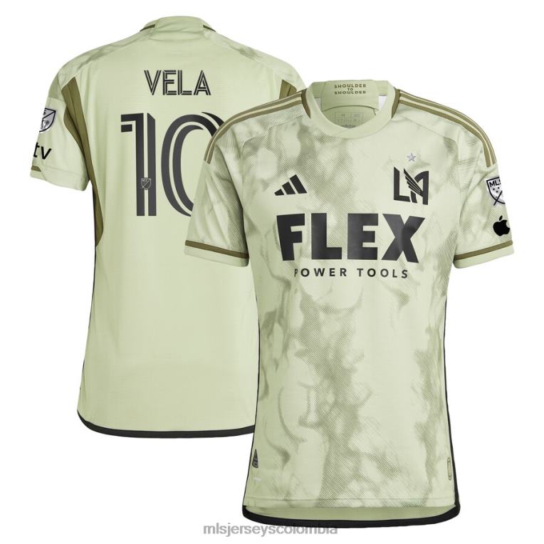 camiseta lafc carlos vela adidas verde 2023 pantalla de humo auténtica camiseta de jugador hombres MLS Jerseys jersey TJ666172