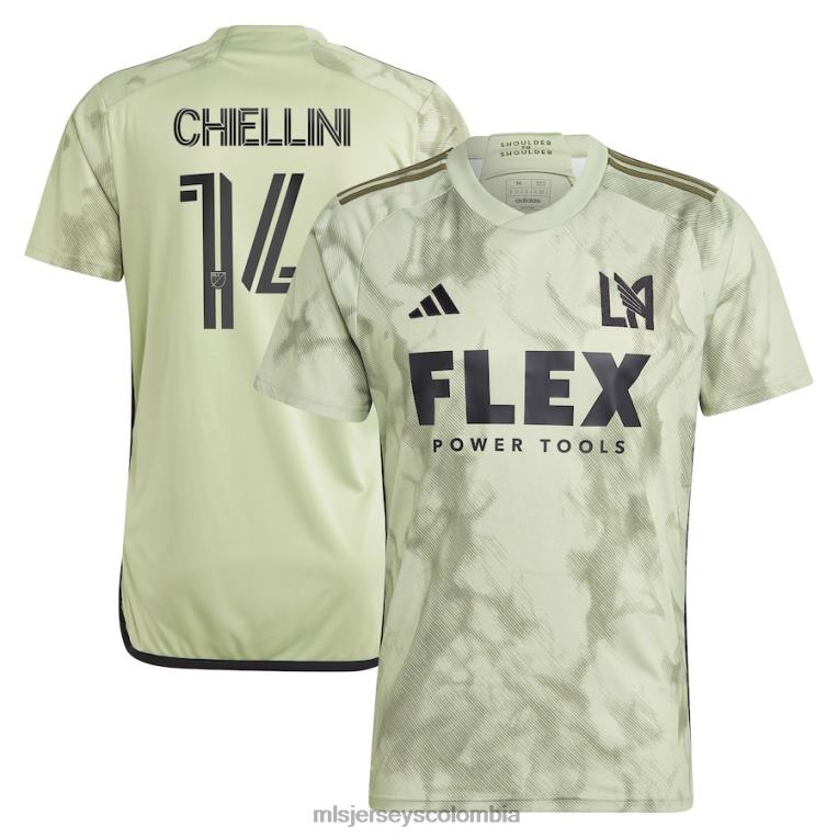 camiseta adidas lafc giorgio chiellini verde 2023 réplica de pantalla de humo hombres MLS Jerseys jersey TJ666321