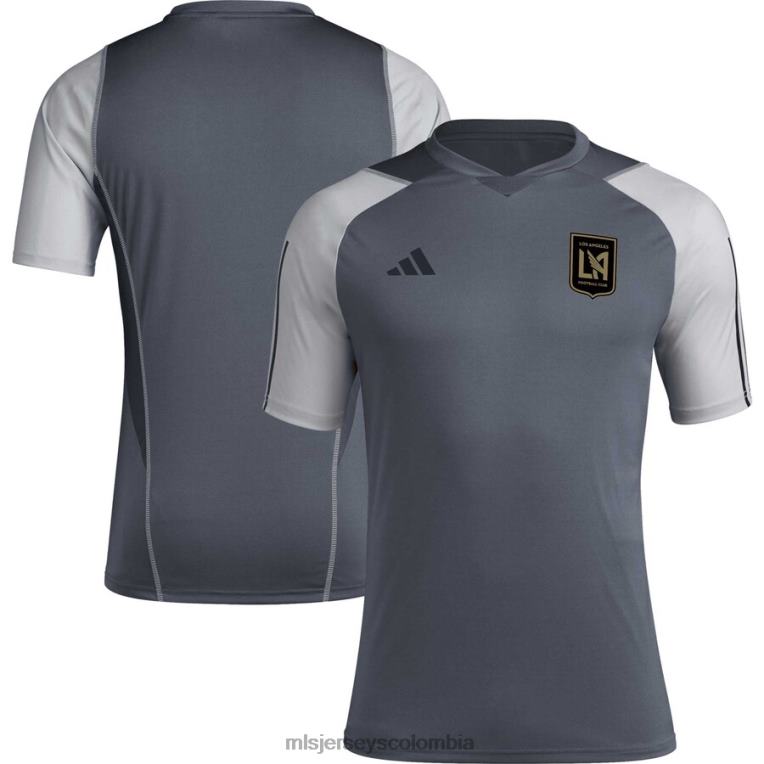 camiseta de entrenamiento de campo lafc adidas gris 2023 hombres MLS Jerseys jersey TJ666581