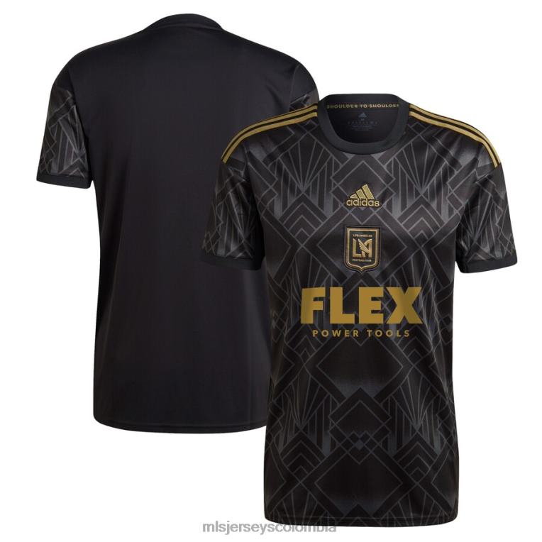 lafc adidas negro 2022 5 aniversario kit réplica camiseta en blanco hombres MLS Jerseys jersey TJ66691