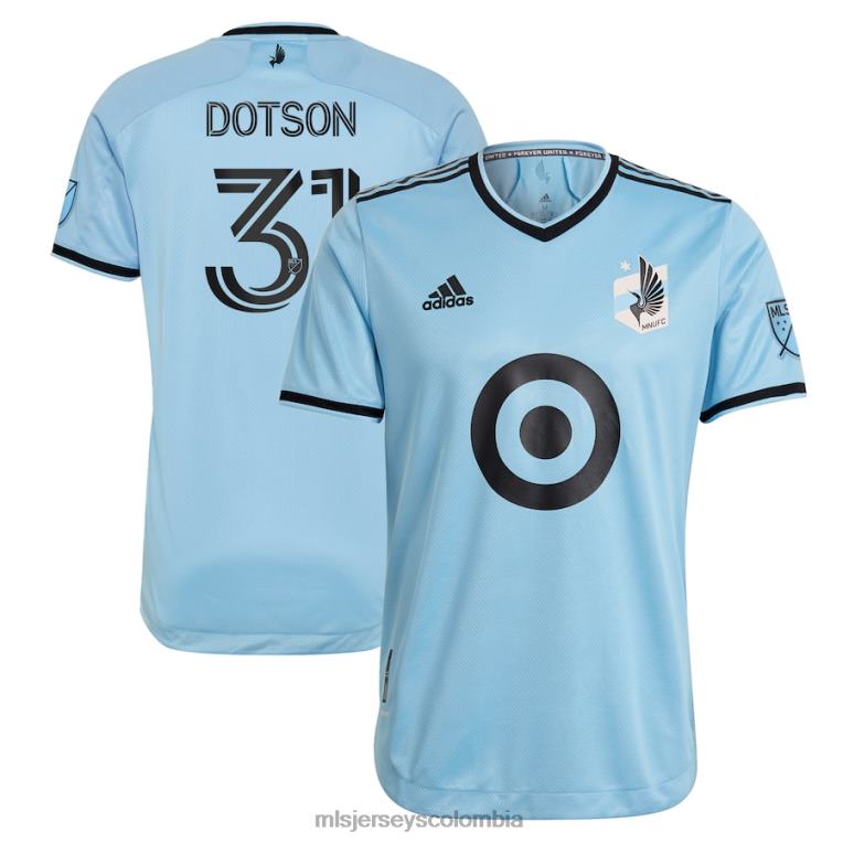camiseta minnesota united fc hassani dotson adidas azul claro 2021 the river kit auténtica hombres MLS Jerseys jersey TJ6661345