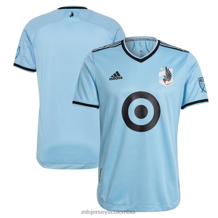 camiseta minnesota united fc adidas azul claro 2021 the river kit auténtica hombres MLS Jerseys jersey TJ666266