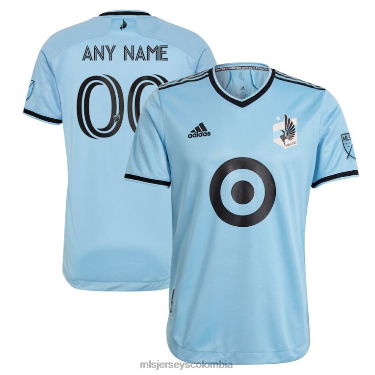 minnesota united fc adidas azul claro 2021 the river kit auténtica camiseta personalizada hombres MLS Jerseys jersey TJ666656
