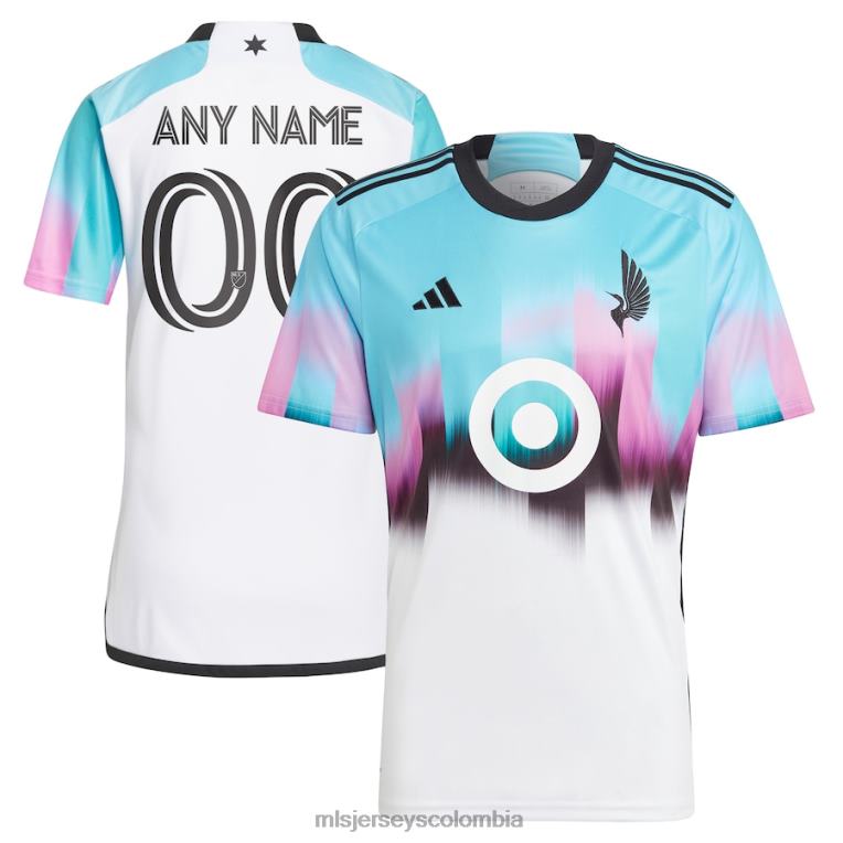 minnesota united fc adidas blanco 2023 réplica del kit de la aurora boreal camiseta personalizada hombres MLS Jerseys jersey TJ666770