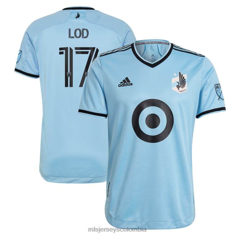 minnesota united fc robin lod adidas azul claro 2021 the river kit camiseta de jugador auténtica hombres MLS Jerseys jersey TJ6661464