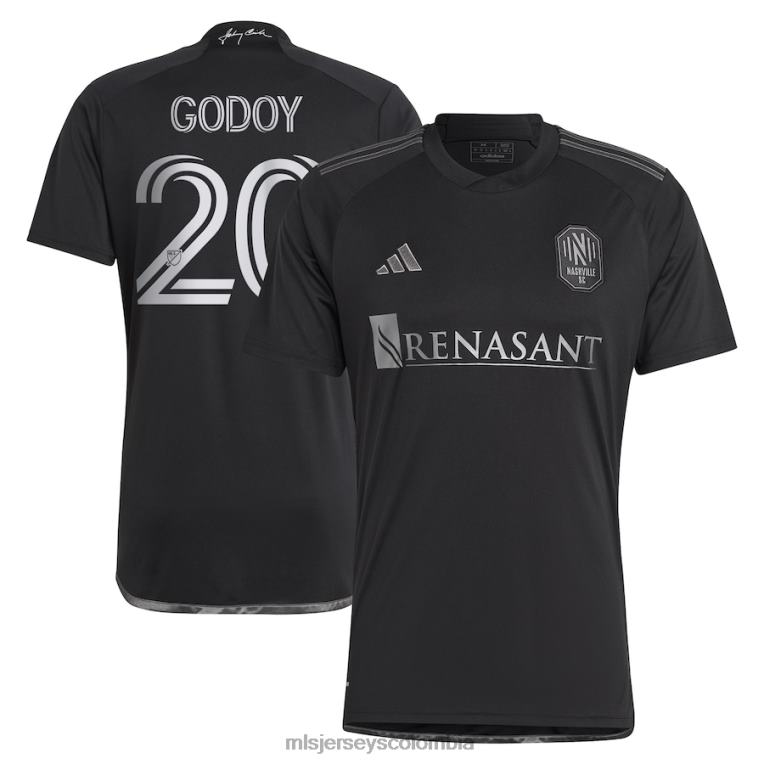 nashville sc aníbal godoy adidas negro 2023 hombre de negro kit réplica camiseta del jugador hombres MLS Jerseys jersey TJ6661092