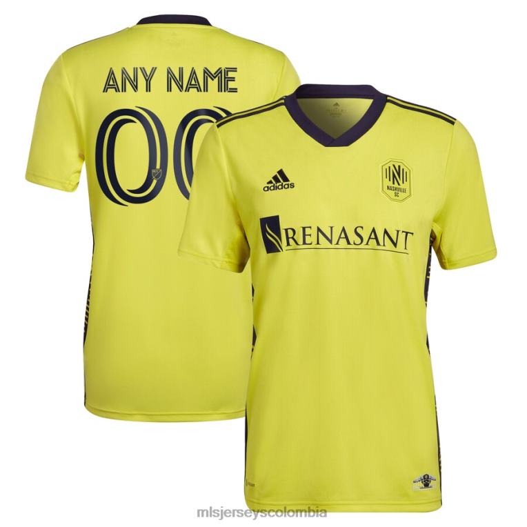 nashville sc adidas amarillo 2022 réplica del kit de regreso a casa camiseta personalizada hombres MLS Jerseys jersey TJ666325