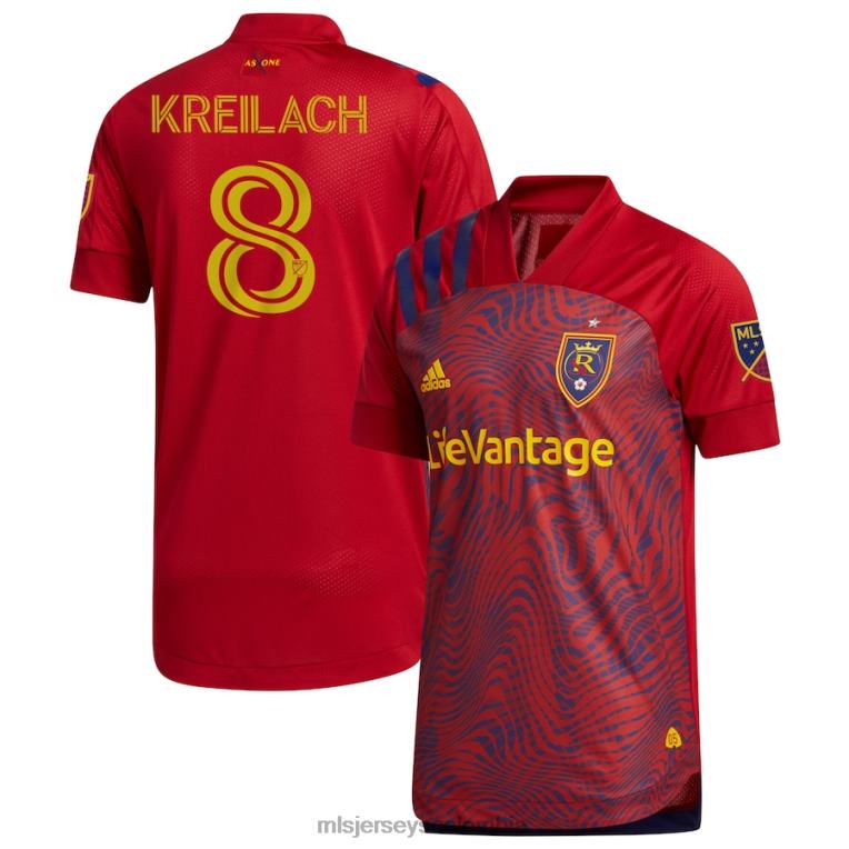 camiseta real salt lake damir kreilach adidas roja 2020 primaria auténtica hombres MLS Jerseys jersey TJ6661261