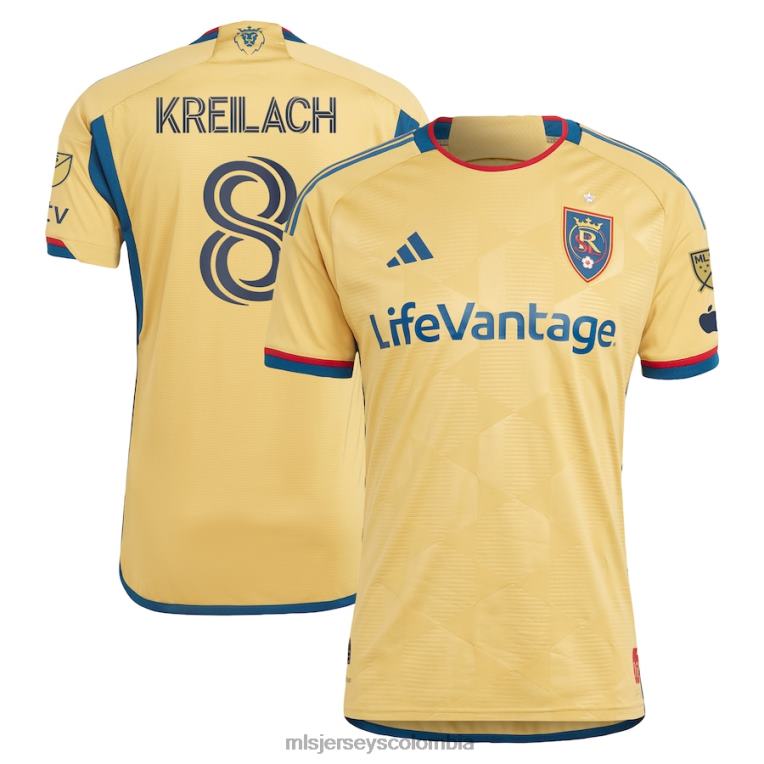 lago salado real damir kreilach adidas gold 2023 the beehive state kit camiseta de jugador auténtica hombres MLS Jerseys jersey TJ666791